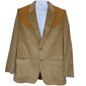 Vintage 80s Brad Whitney Colorado Mens Corduroy Western Blazer Rockabilly 44‎